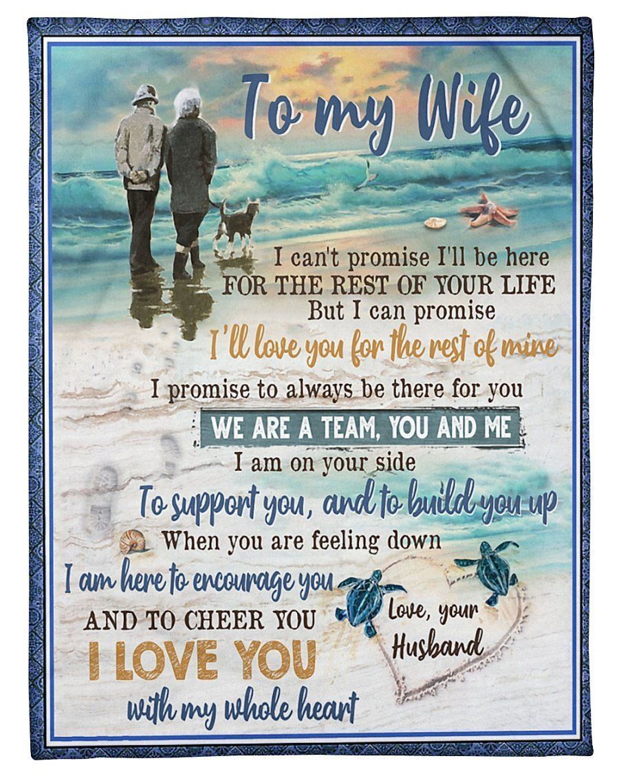 To My Wife We Are A Team You And Me Fleece Blanket