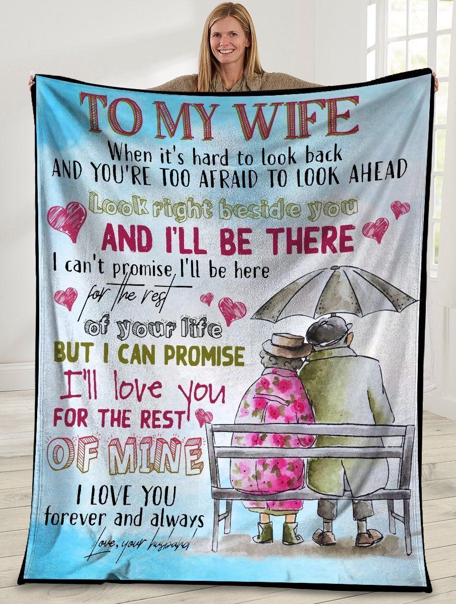 To My Wife When It’s Hard To Look Back Fleece Blanket