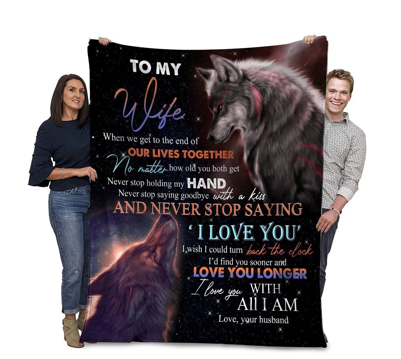 To My Wife When We Get To The End Of Our Lives Fleece Blanket
