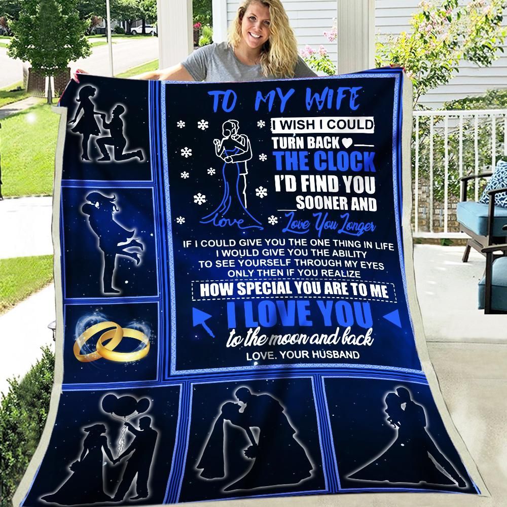To My Wife Wish Find You Sooner Husband Sherpa Fleece Blanket