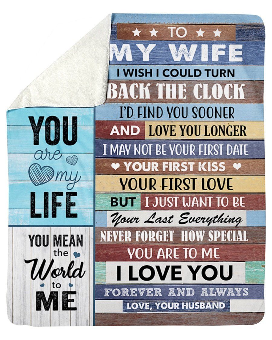 To My Wife You Are My Love Sea Fleece Blanket Sherpa Blanket