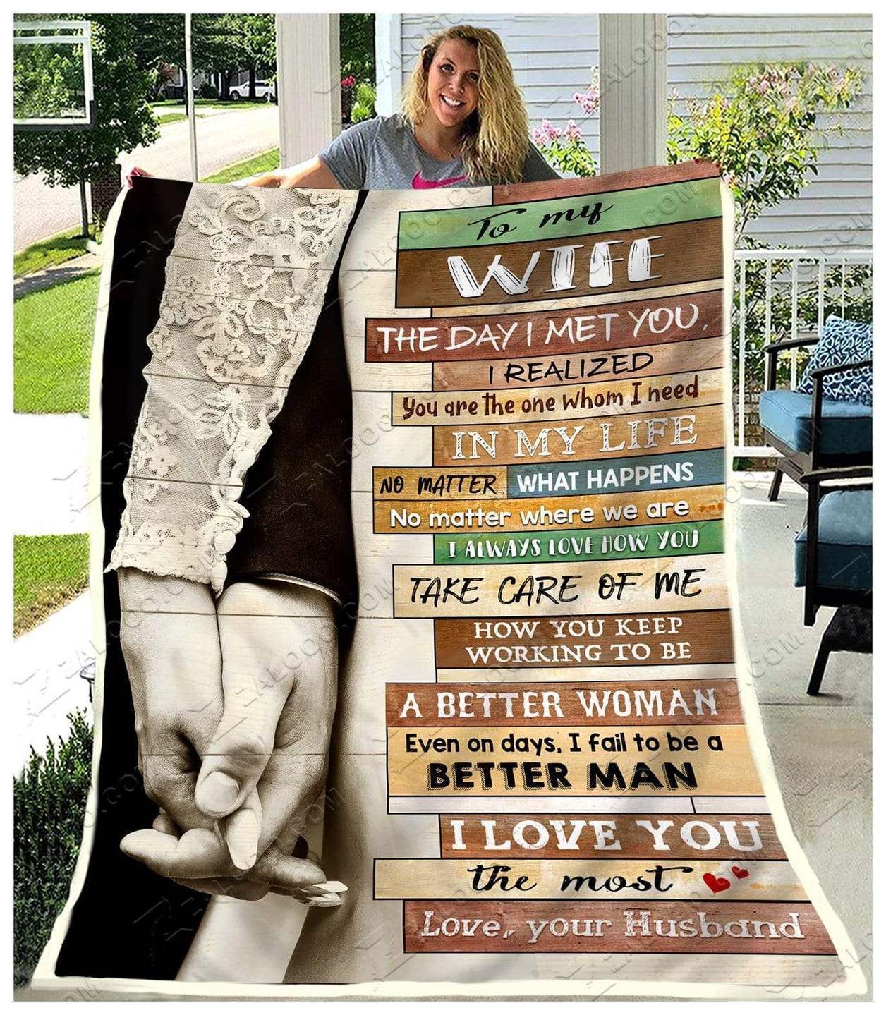 To My Wife You Are The One Whom I Need Sherpa Fleece Blanket