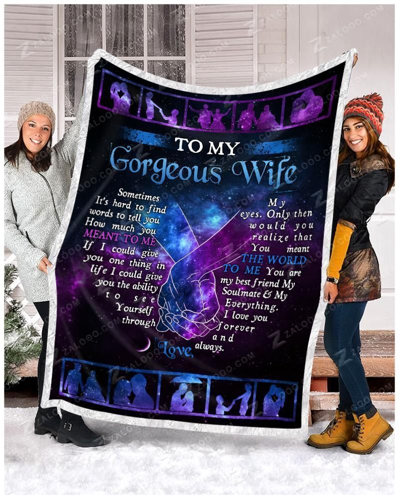 To My Wife You Mean The World To Me Sherpa Fleece Blanket