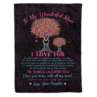 To My Wonderful Mom Sherpa Fleece Blanket