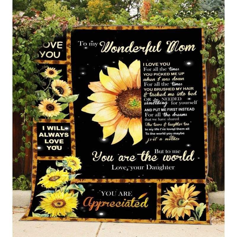 To My Wonderful Mom You Are My Whole Printed Fleece Blanket