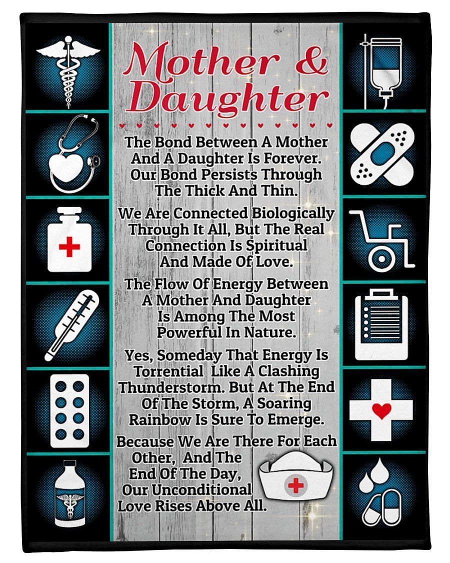 To Nurse’s Mom We Are There For Each Other Fleece Blanket Fleece Blanket