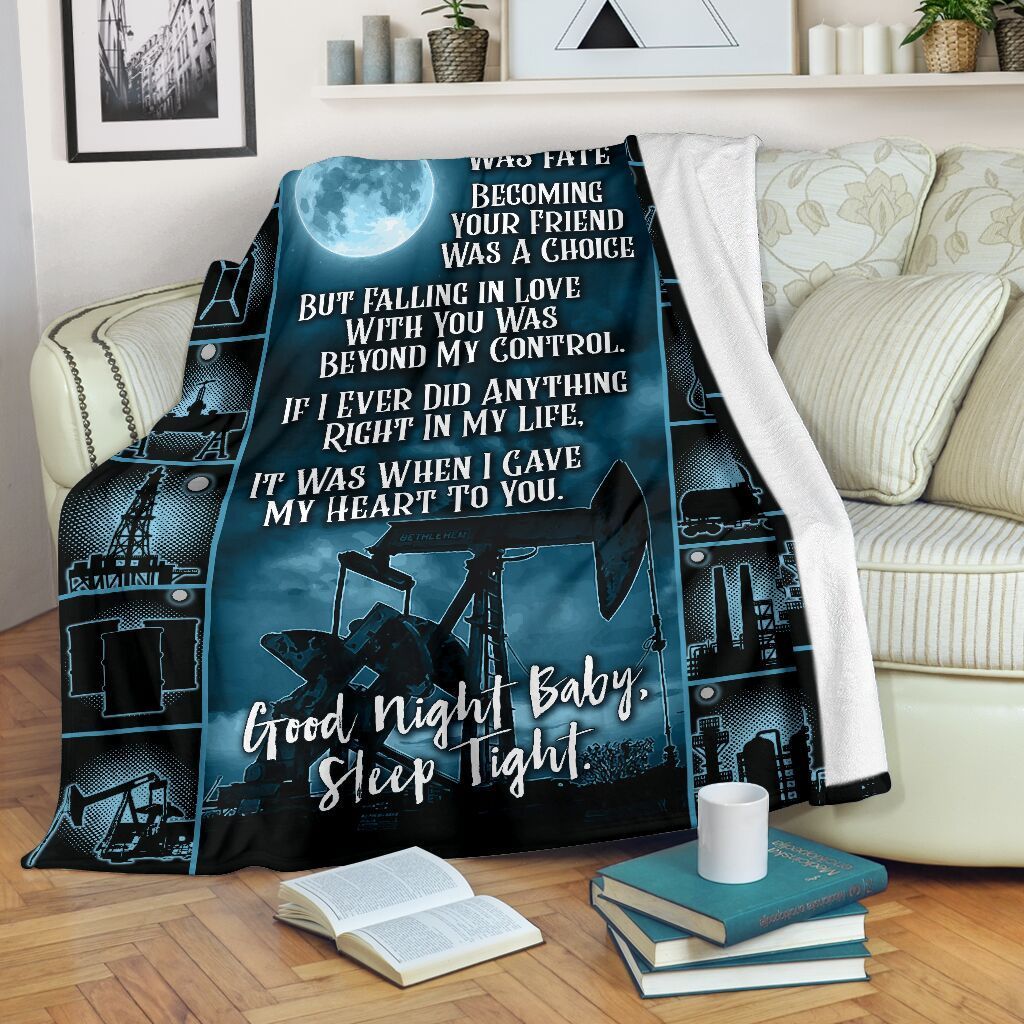 To Oilfield Man I Gave My Heart To You Fleece Blanket Fleece Blanket