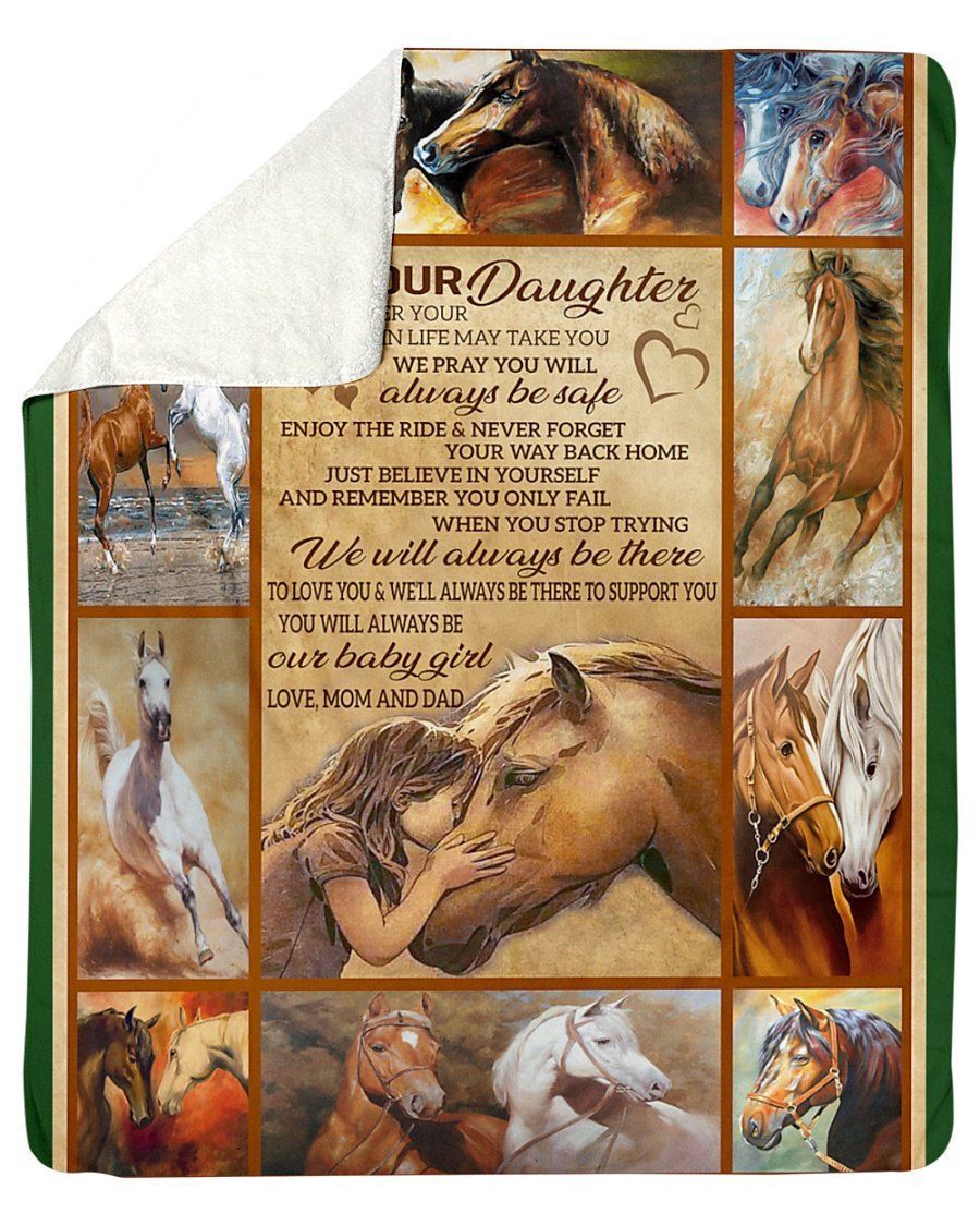 To Our Daughter We Will Always Be There Love From Mom And Dad Fleece Blanket