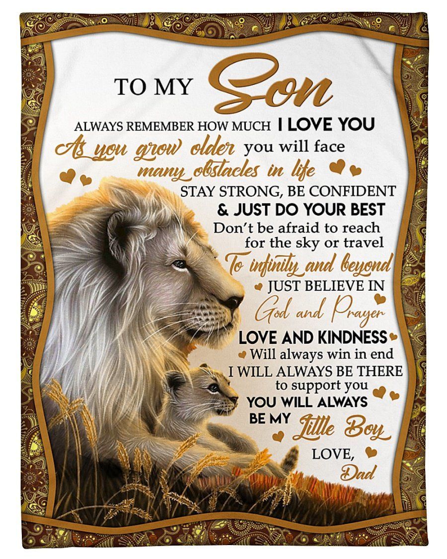 To Son Stay Strong Be Confidence Just Do Your Best Fleece Blanket Fleece Blanket