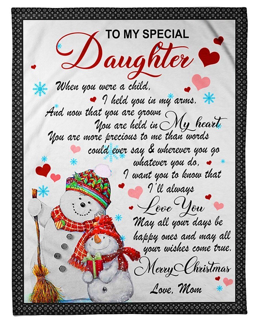 To Special Daughter You Are Held In My Heart Fleece Blanket Fleece Blanket