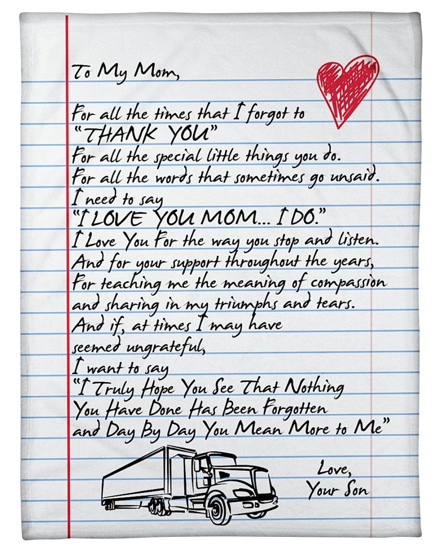 To Trucker Mom Gift Fleece Blanket