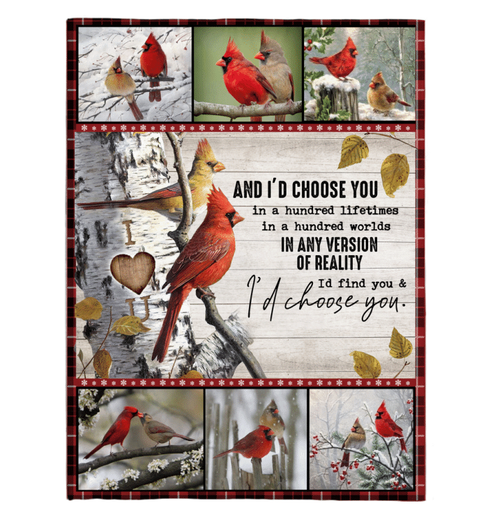 To Wife And I’d Choose You In A Hundred Lifetimes Fleece Blanket Fleece Blanket