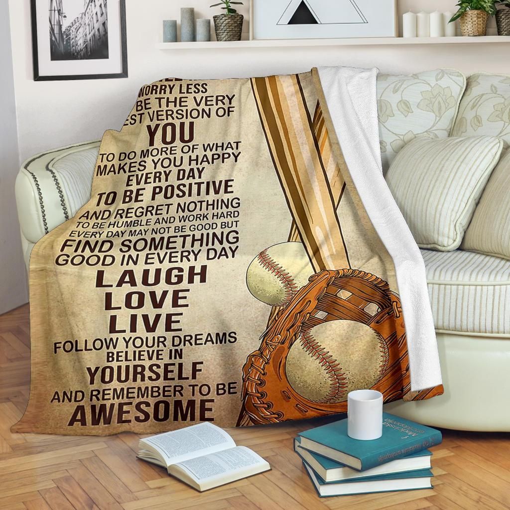 Today Is A Good Day Baseball Sherpa Fleece Blanket