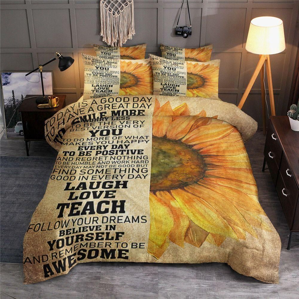 Today Is A Good Day Sunflowers Bedding Set