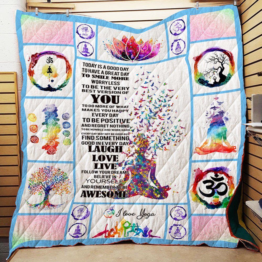 Today Is A Good Day Yoga CLT170730 Quilt Blanket