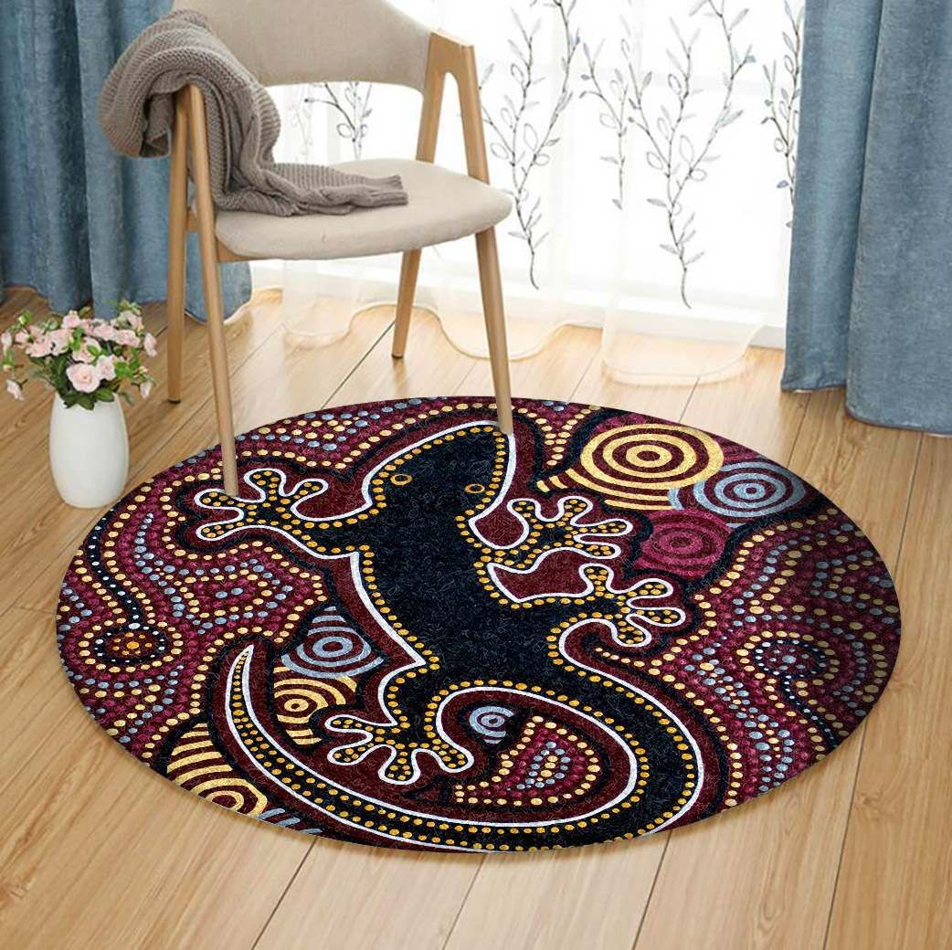 Tokay Gecko Round Carpet