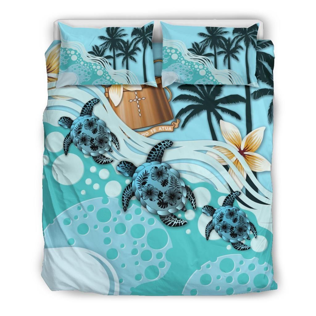 Tokelau Blue Turtle Hibiscus Bedding Set