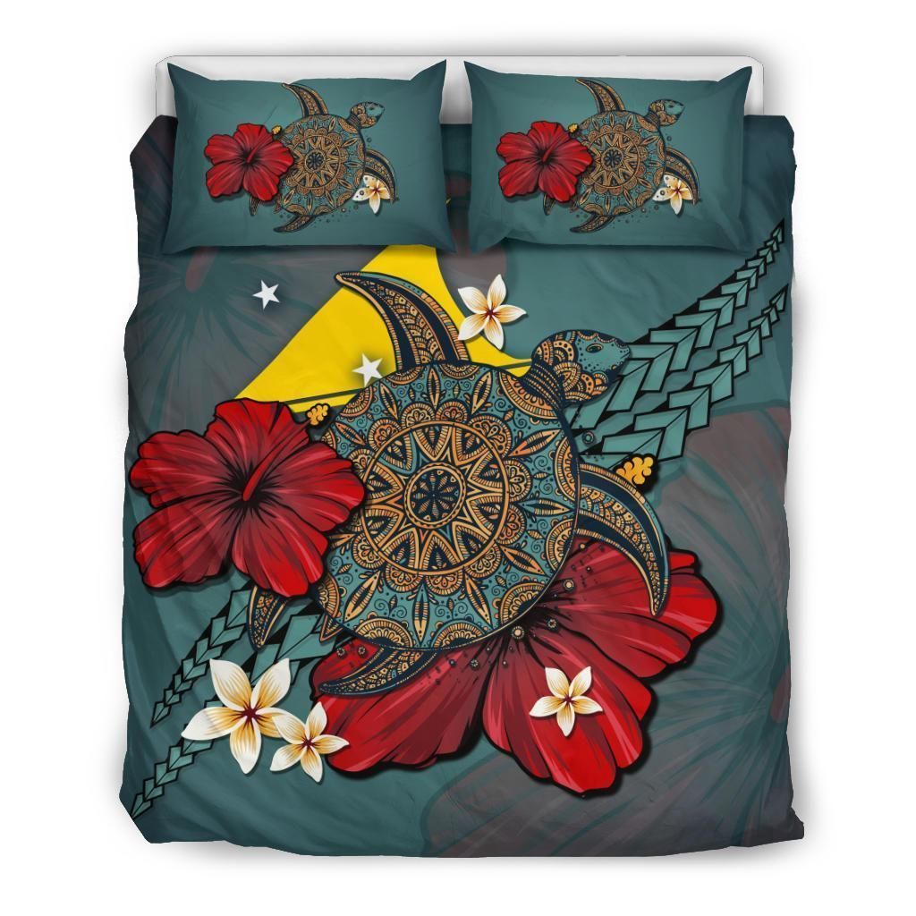 Tokelau Blue Turtle Tribal Bedding Set
