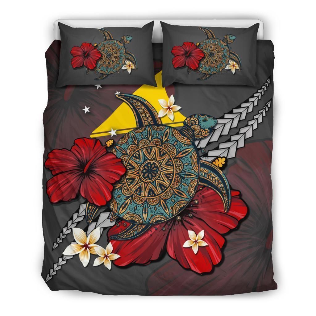 Tokelau Gray Turtle Tribal Bedding Set