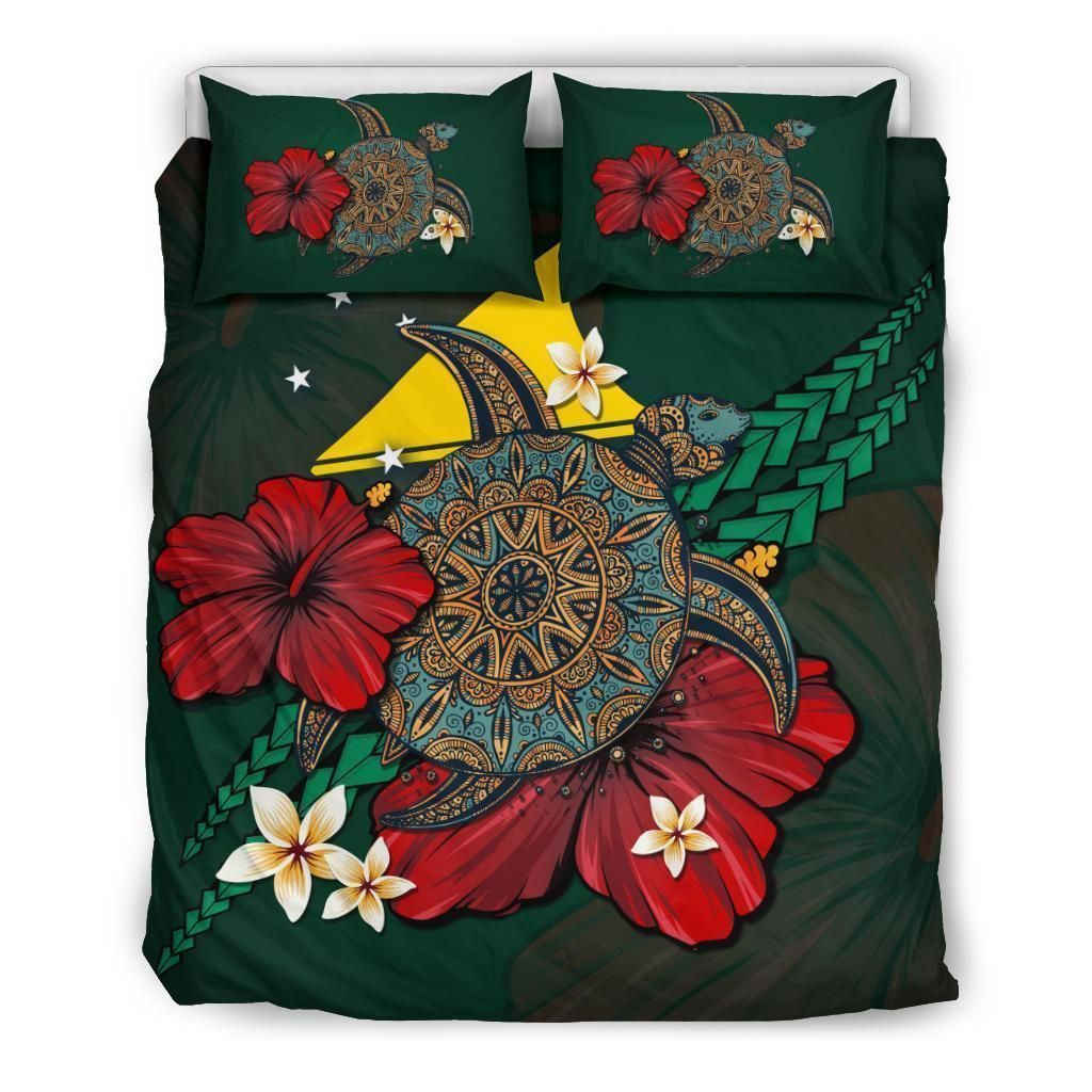 Tokelau Green Turtle Tribal Bedding Set