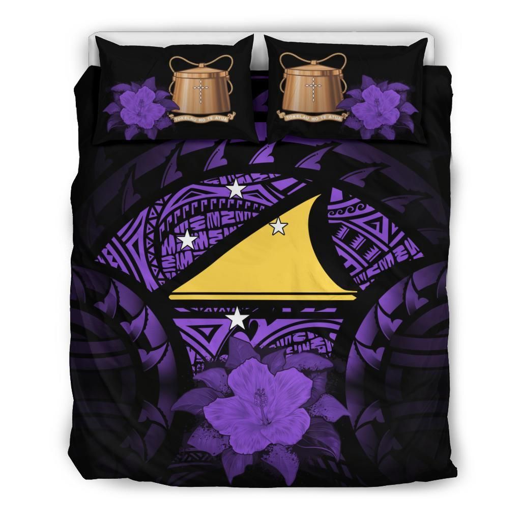 Tokelau Purple Hibiscus Bedding Set