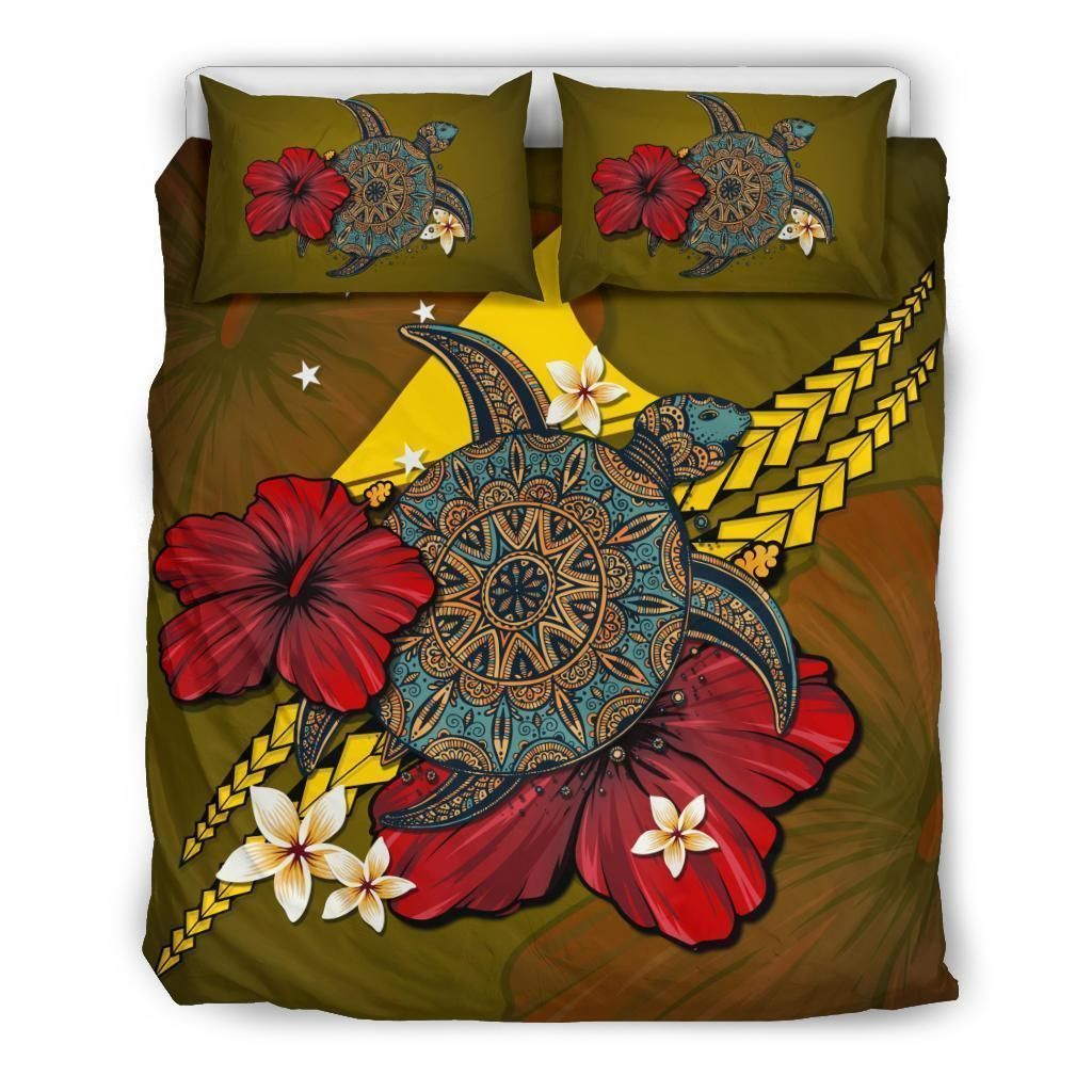 Tokelau Yellow Turtle Tribal Bedding Set