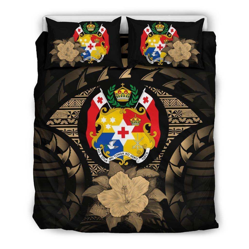 Tonga Brown Hibiscus Bedding Set