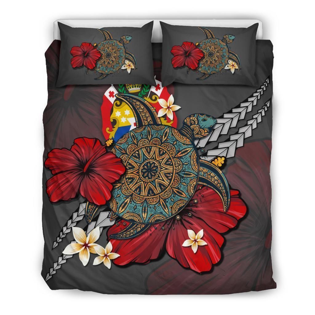 Tonga Gray Turtle Tribal Bedding Set