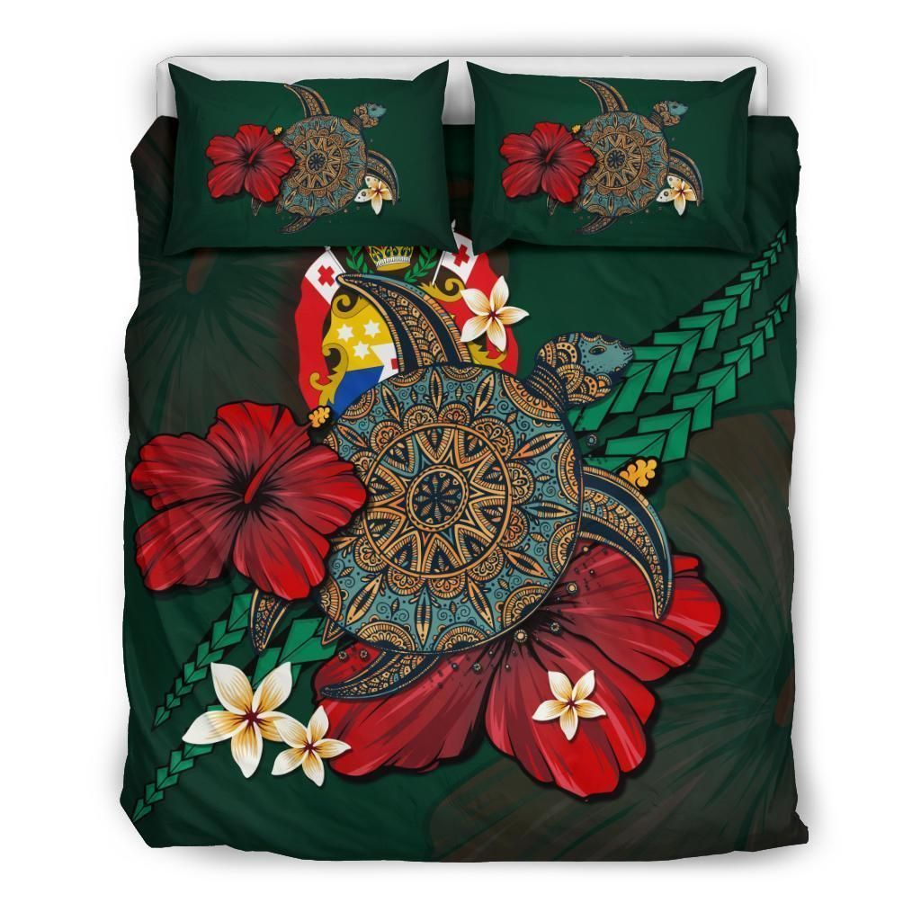 Tonga Green Turtle Tribal Bedding Set