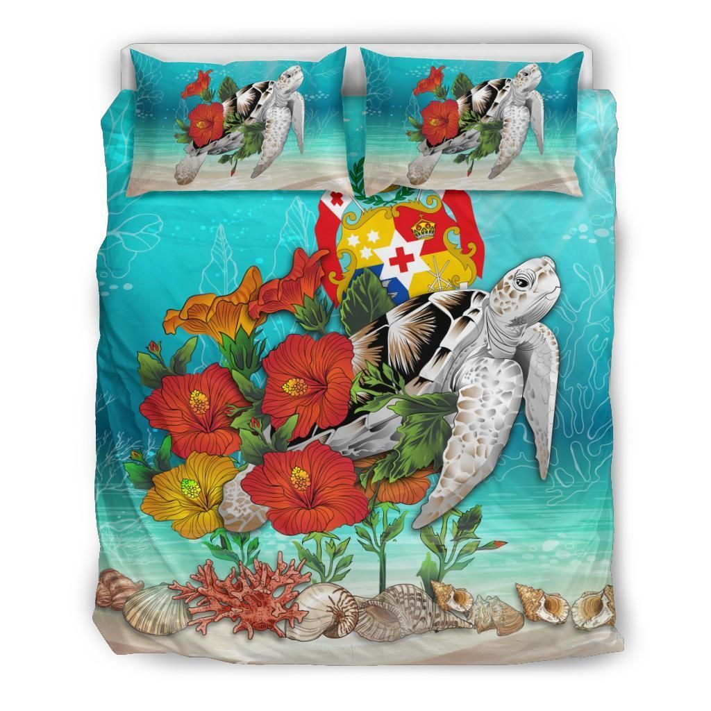 Tonga Ocean Turtle Hibiscus Bedding Set