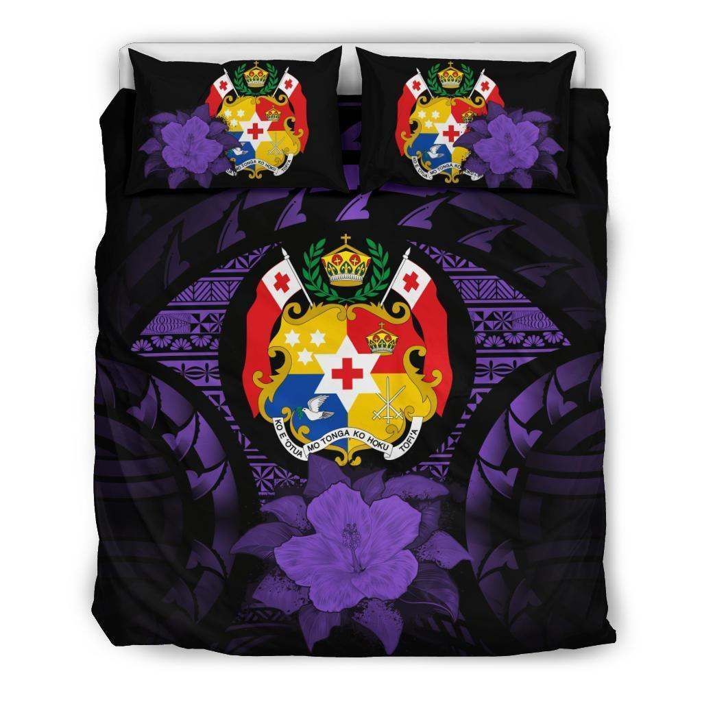 Tonga Purple Hibiscus Bedding Set