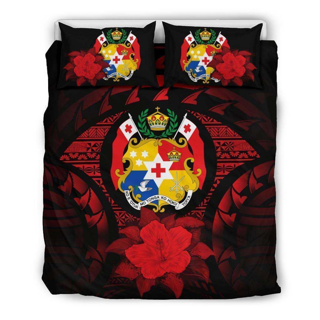 Tonga Red Hibiscus Bedding Set