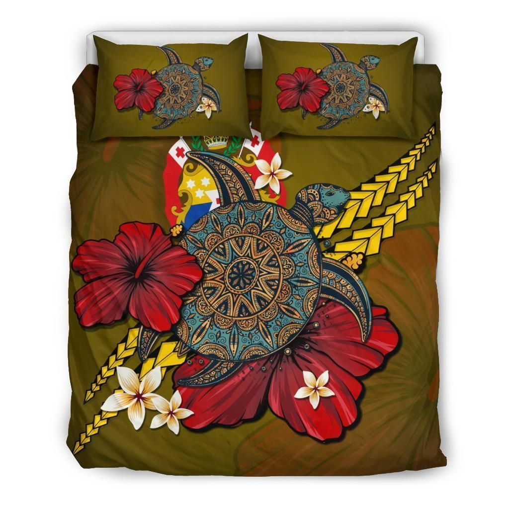 Tonga Yellow Turtle Tribal Bedding Set