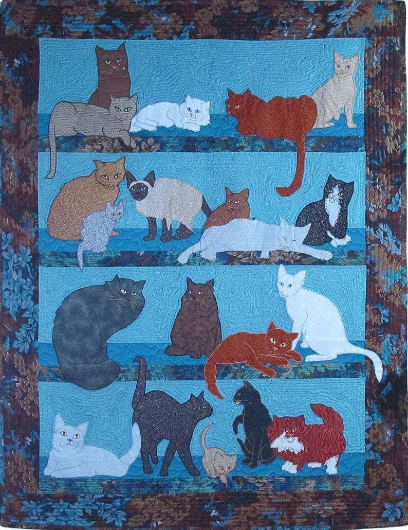Too Many Cats CLM270672 Quilt Blanket