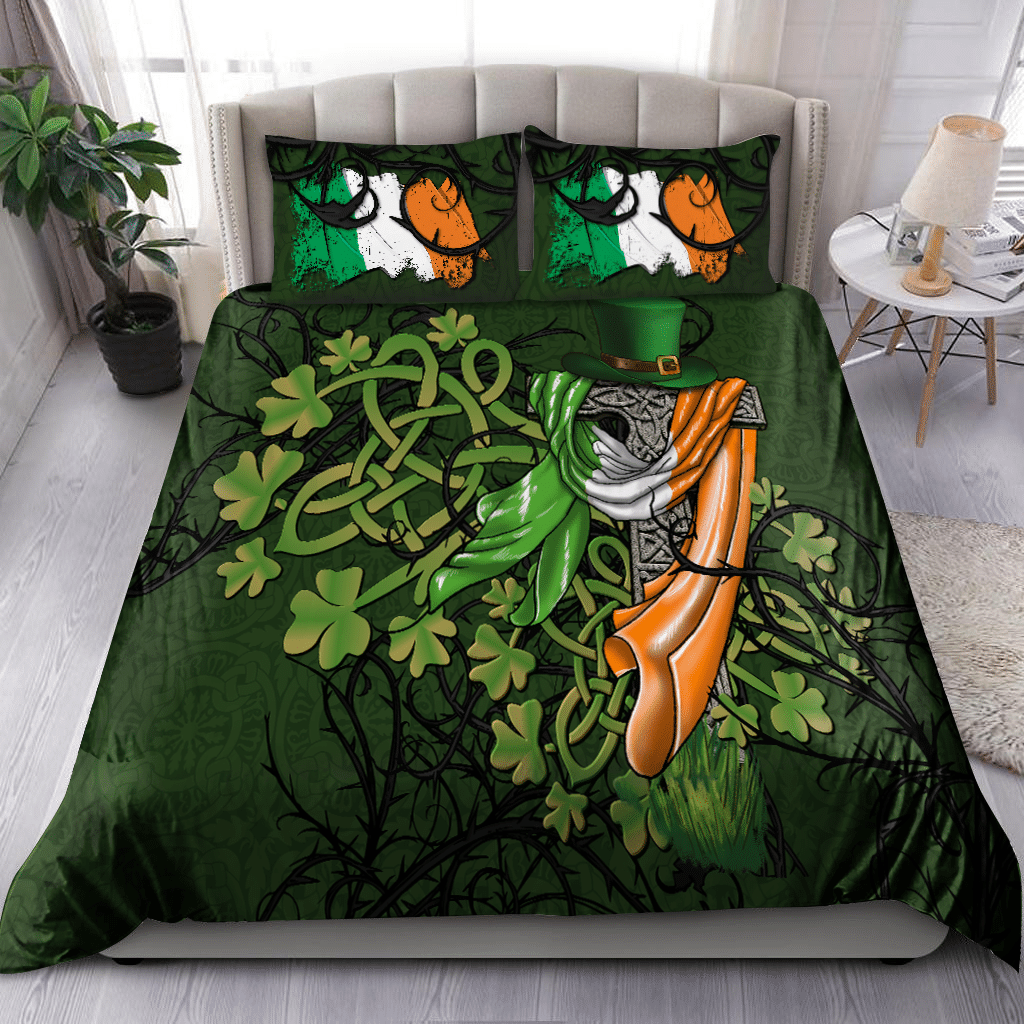 Top Hat With Ireland Flag Celtic St Patrick’s Day Bedding Set