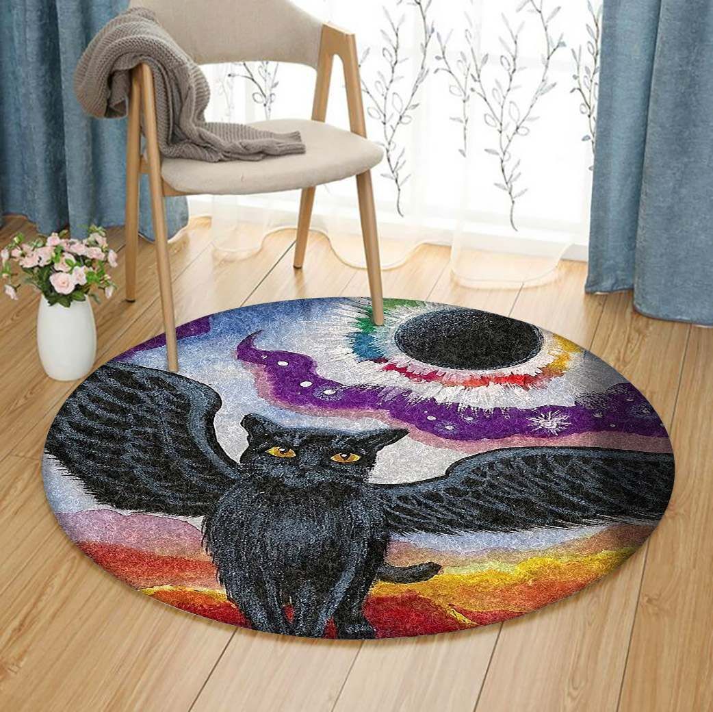 Total Eclipse Of The Sun Round Carpet