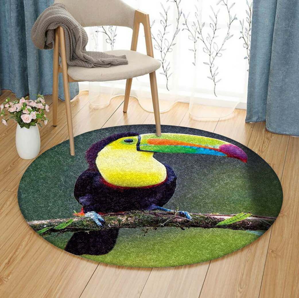 Toucan Bird Round Carpet