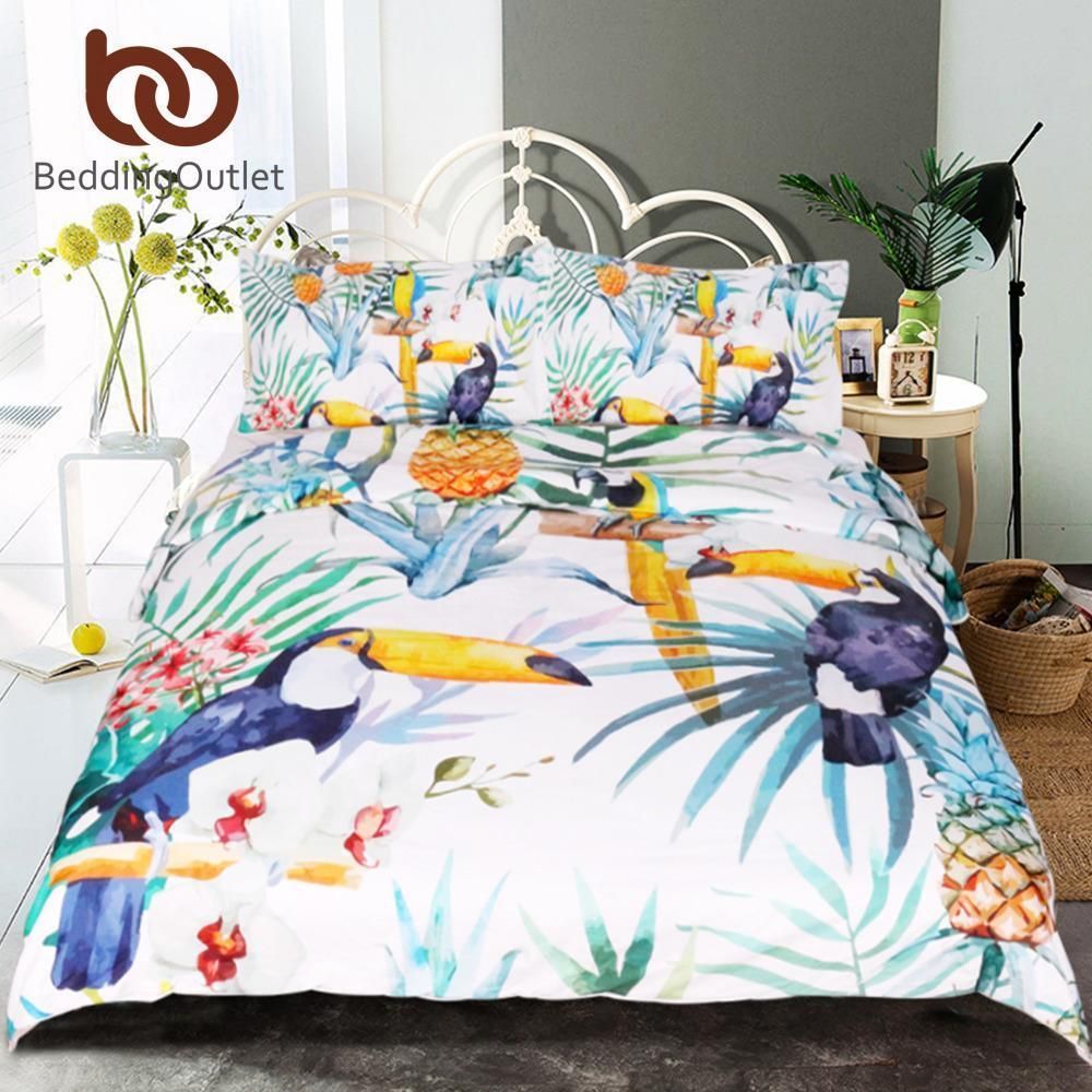 Toucan Bird Themed Bedding Set
