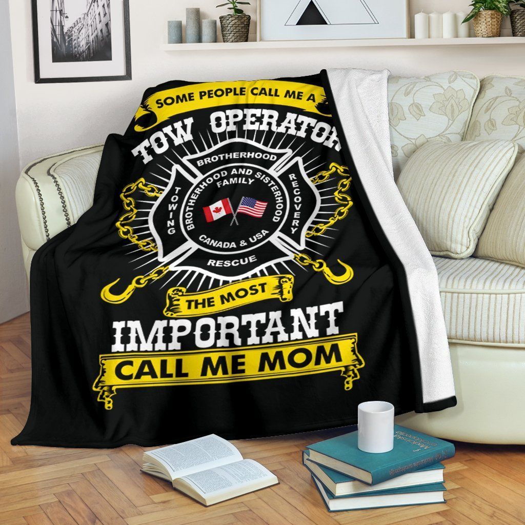 Tow Operator Moms Sherpa Fleece Blanket