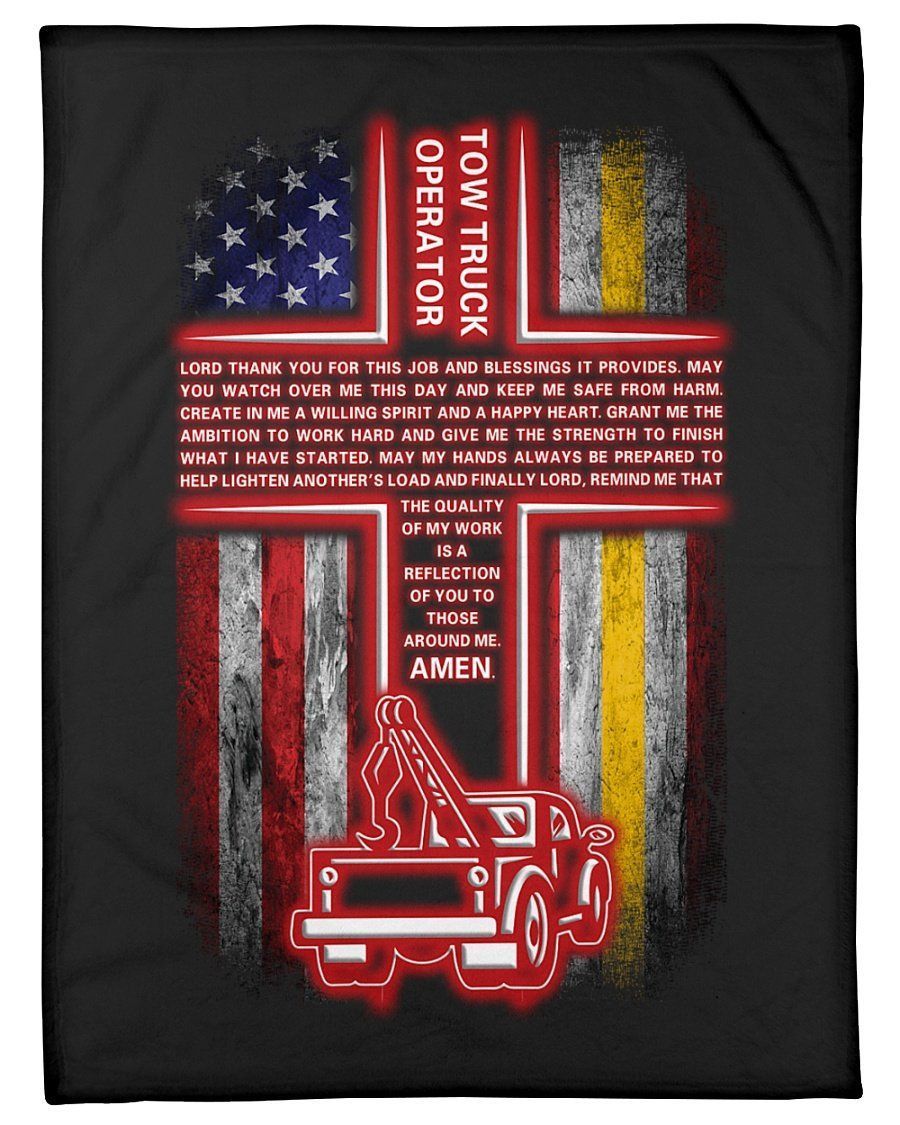 Tow Truck Operator Blanket Fleece Blanket
