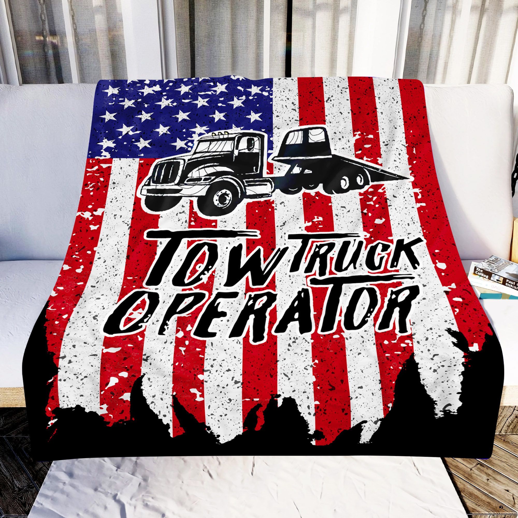 Tow Truck Operator Sherpa Fleece Blanket