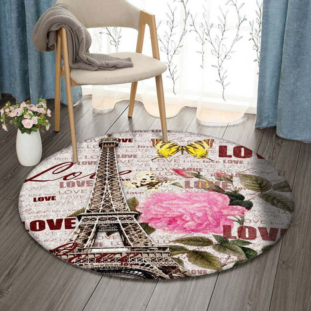 Tower Flower Round Carpet