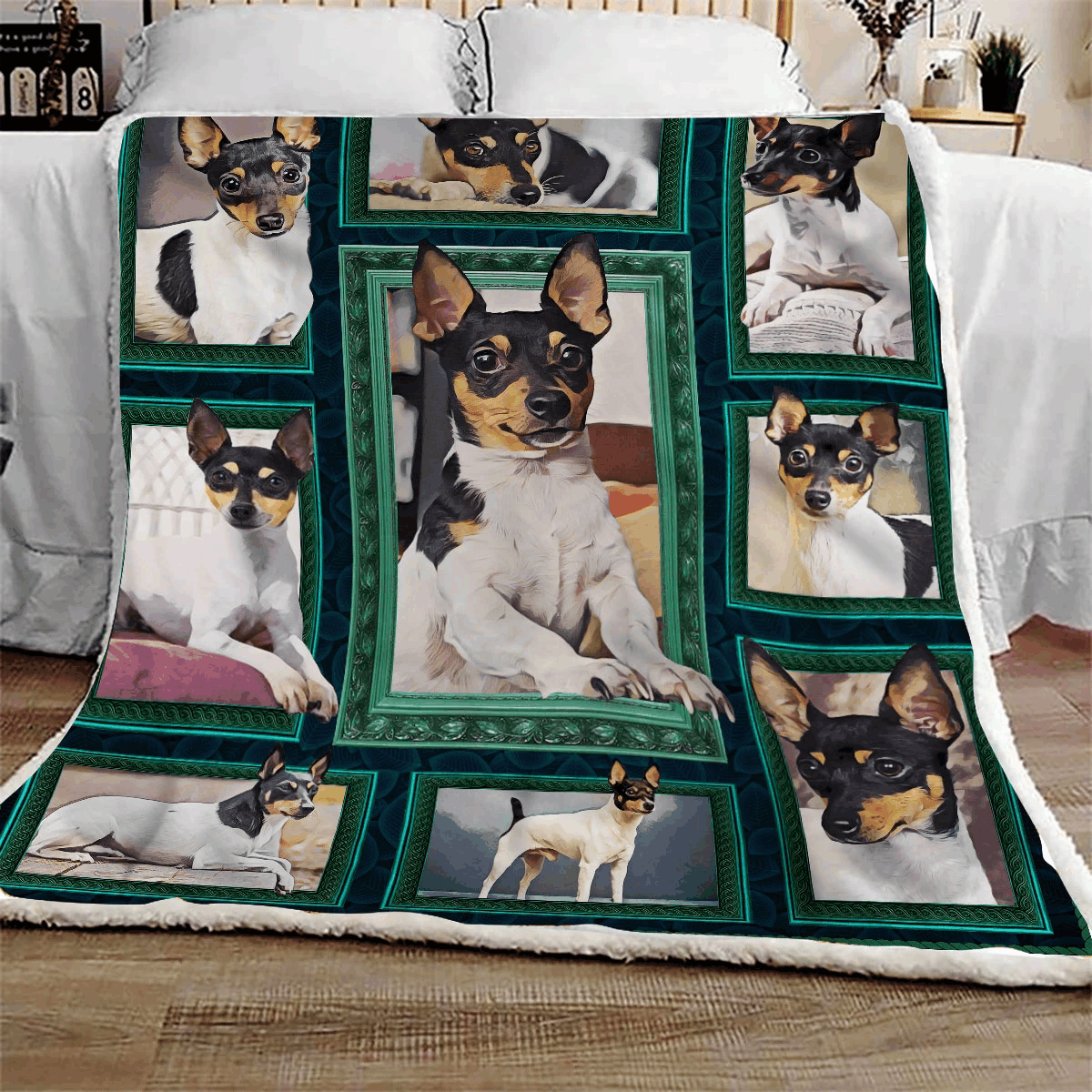 Toy Fox Terrier Sherpa Fleece Blanket