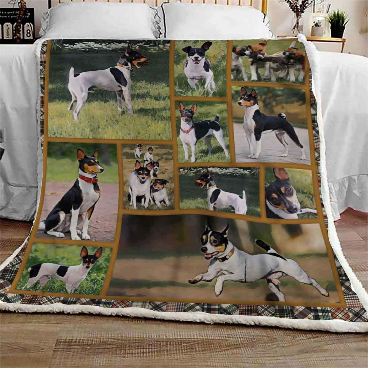 Toy Fox Terrier Cute Sherpa Fleece Blanket