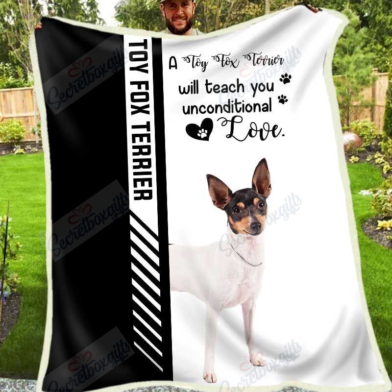Toy Fox Terrier Fleece Blanket