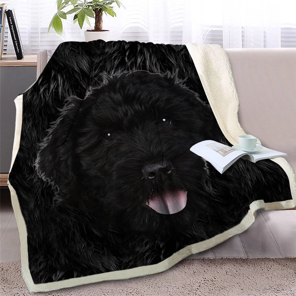 Toy Poodle Sherpa Fleece Blanket