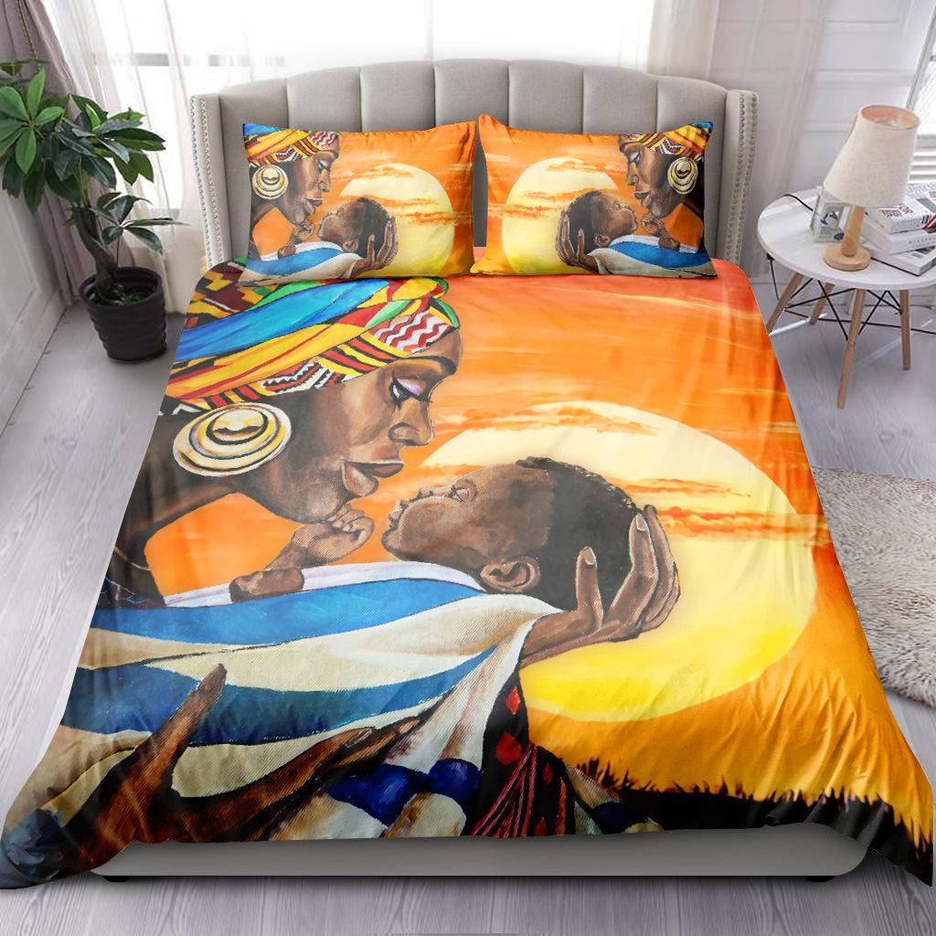 Traditional African Mom And Baby T Bedding Set