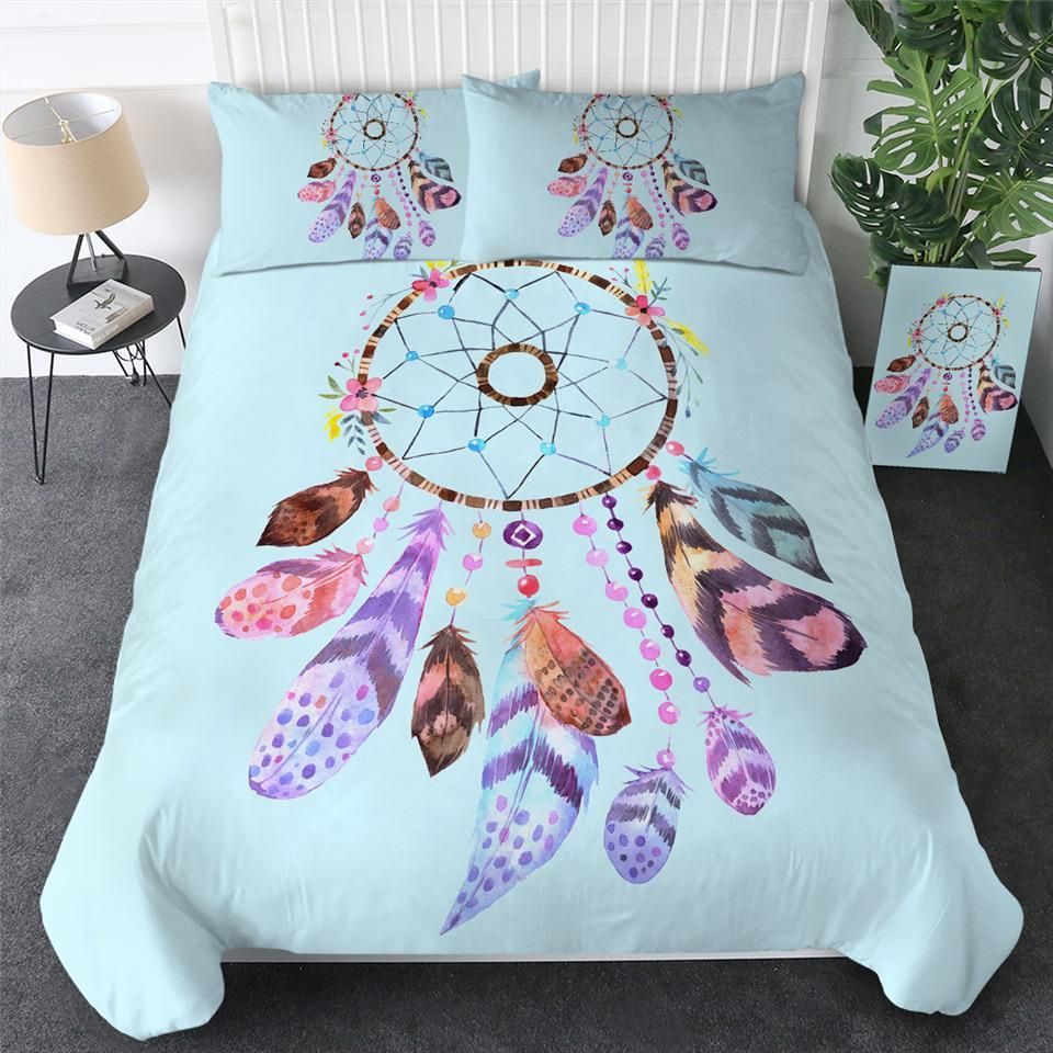 Traditional Dreamcatcher Blue Bedding Set