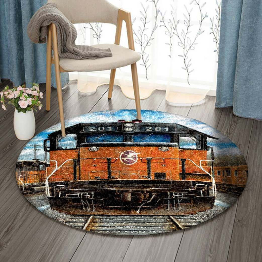 Train Round Carpet
