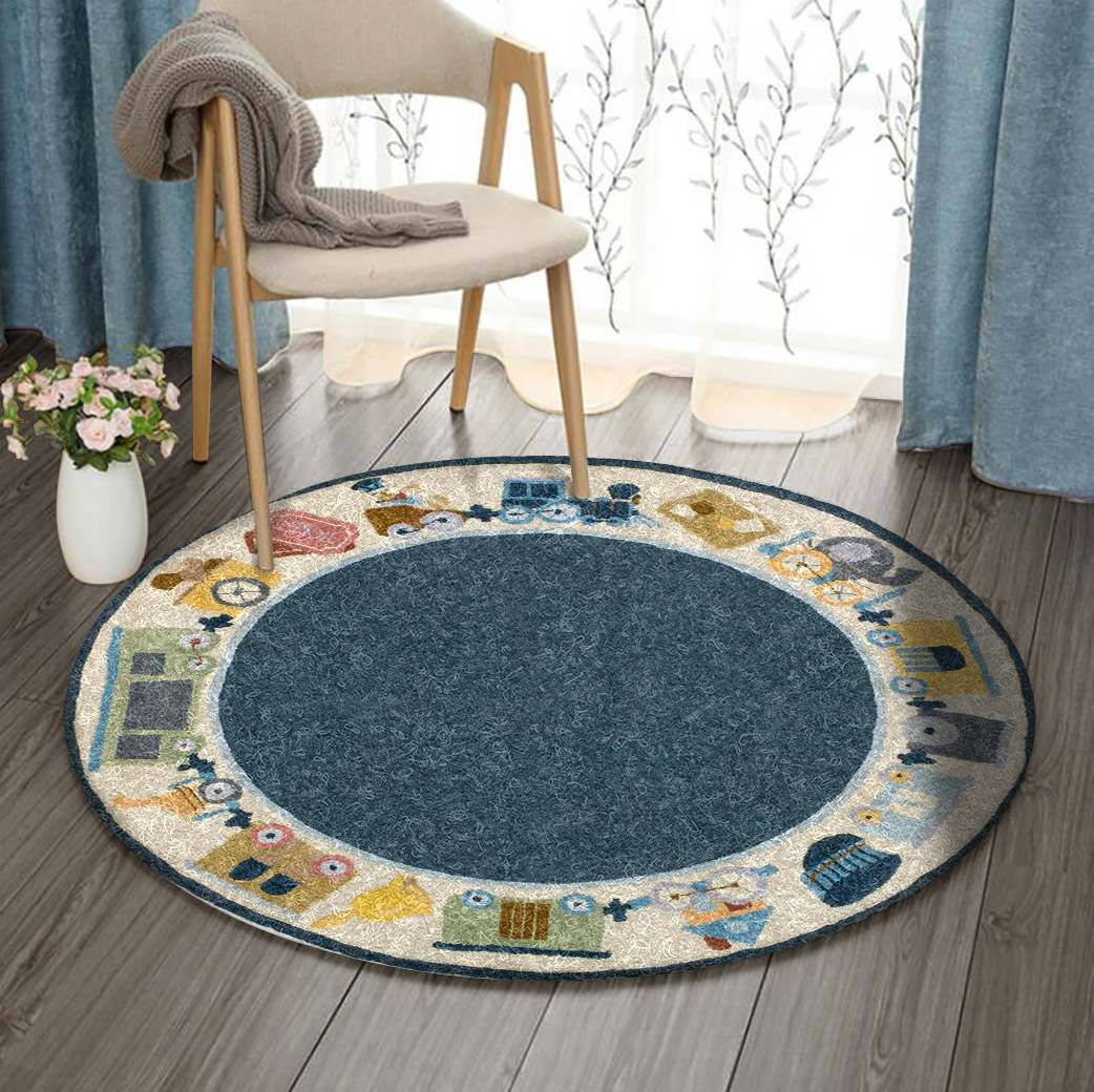 Train Round Carpet